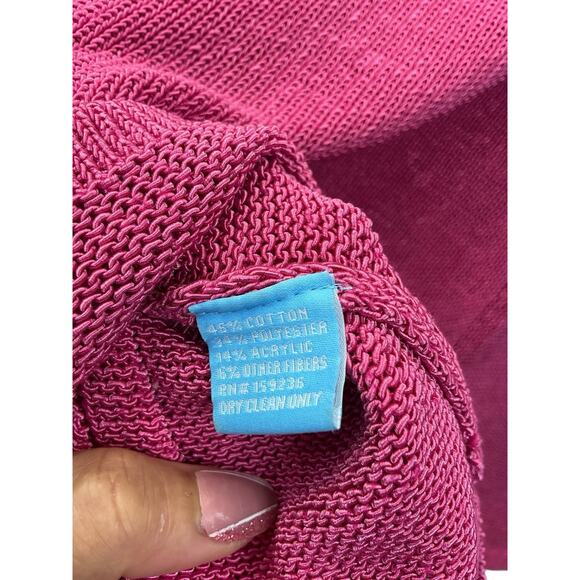 J. McLaughlin Sweater Women’s Pink V-Neck Open Knit Pullover Size XS - Picture 11 of 11